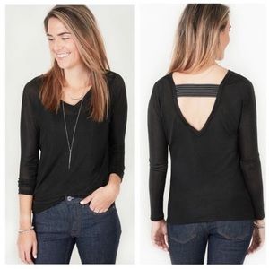 STELLA & DOT NWT Renegade Black Long Sleeve Top Size 1X